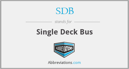What is the abbreviation for single deck bus?